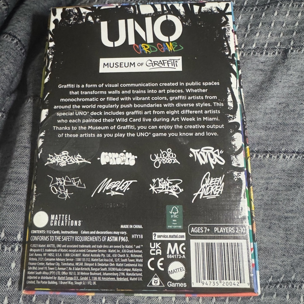 Mattel UNO Card Game - Exclusive Museum of Graffiti - Picture 3 of 11